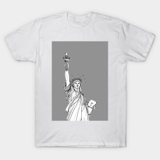 Statue Of Liberty ( grey version ) T-Shirt